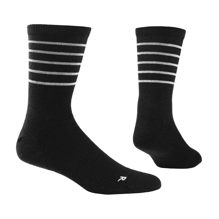SAYSKY Reflective High Merino SocksV1 Black - achilles heel