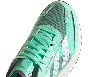 adidas Men's Adizero Boston 11 Running Shoes Pulse Mint / Cloud White / Crystal White - achilles heel