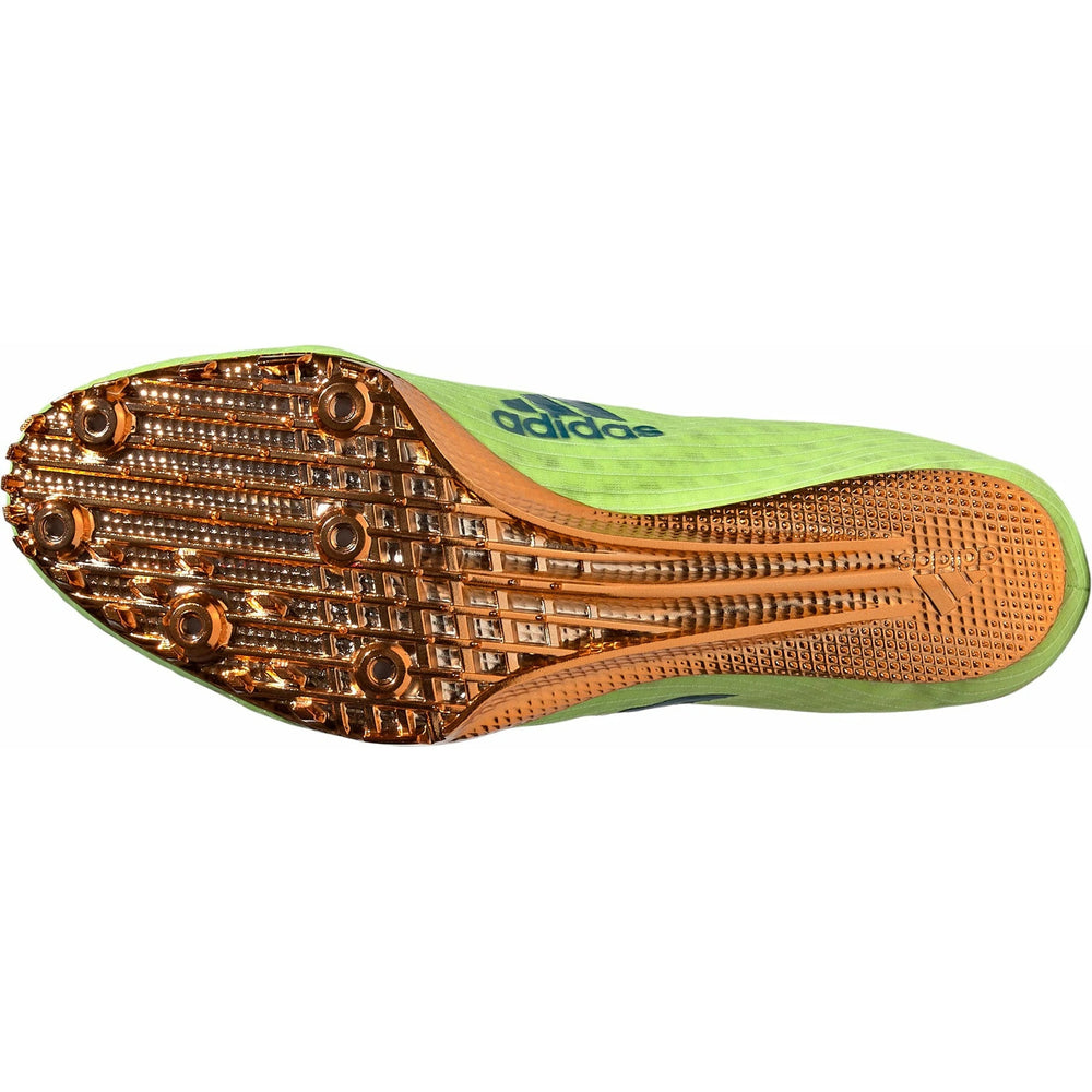 adidas Adizero Finesse Running Spikes Pulse Lime / Real Teal / Flash Orange - achilles heel