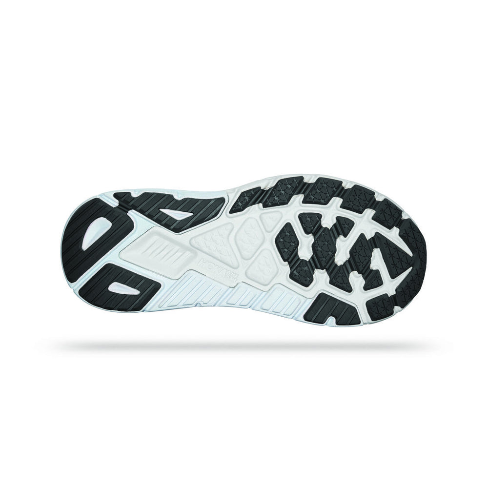 Hoka Women's Arahi 6 Wide Fit Running Shoes Black / White - achilles heel