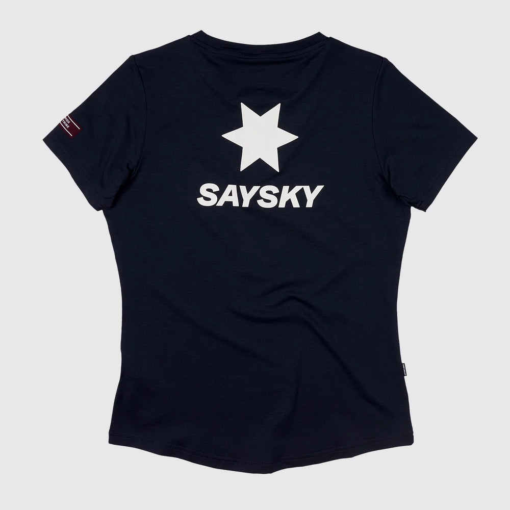 SAYSKY Women's Classic Pace Tee Sky Captain Melange - achilles heel
