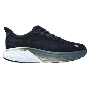 Hoka Women's Arahi 6 Wide Fit Running Shoes Black / White - achilles heel