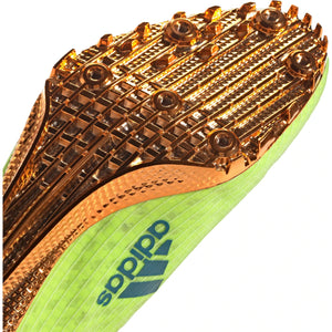 adidas Adizero Finesse Running Spikes Pulse Lime / Real Teal / Flash Orange - achilles heel
