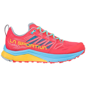 La Sportiva Women's Jackal Trail Running Shoes Hibiscus / Malibu Blue - achilles heel