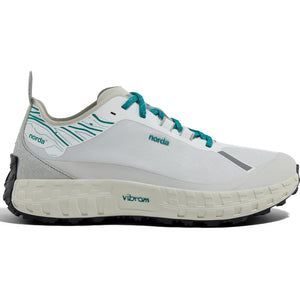 norda Men's 001 Retro Trail Running Shoes White / Forest - achilles heel