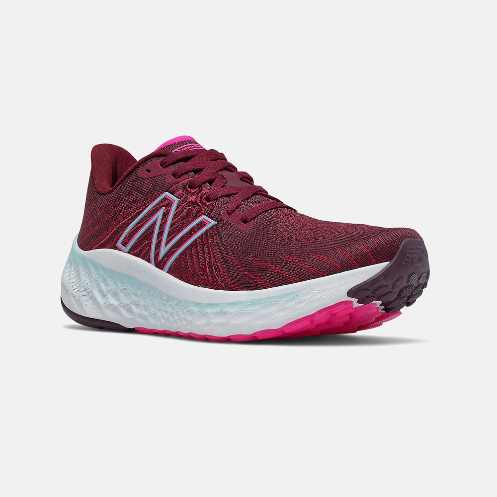 New Balance Women's Vongo v5 Running Shoes Garnet / Pink Glo - achilles heel