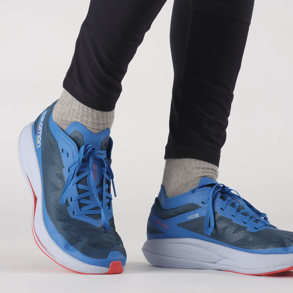 Salomon Men's Phantasm Road Running Shoes Indigo Bunting / Kentucky Blue / Poppy Red - achilles heel