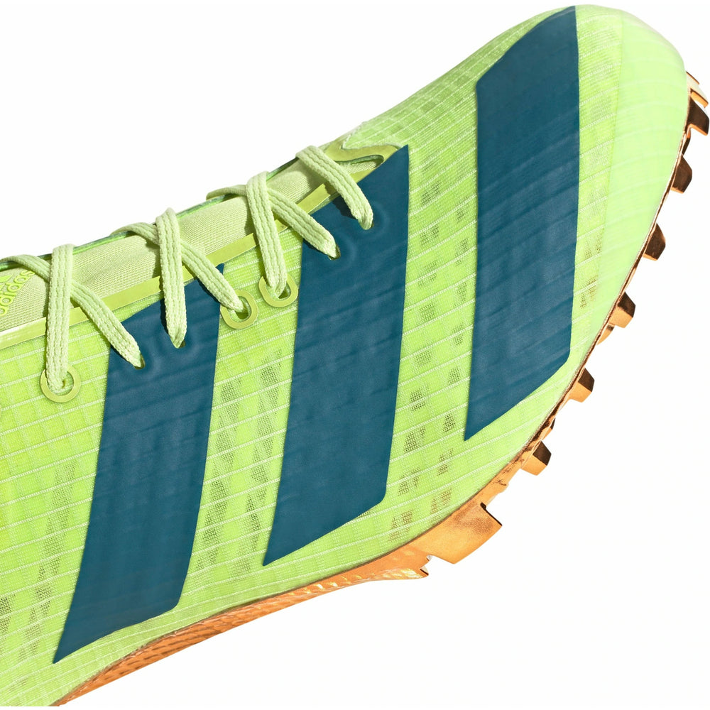 adidas Adizero Finesse Running Spikes Pulse Lime / Real Teal / Flash Orange - achilles heel