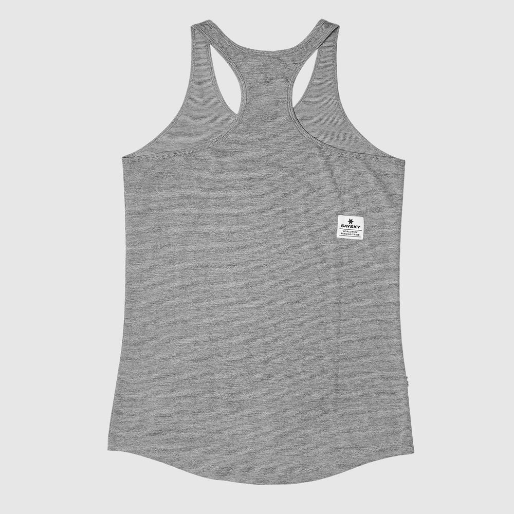 SAYSKY Women's Clean Combat Singlet Grey Melange - achilles heel