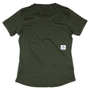 SAYSKY Women's Earned Pace Tee Olive Melange - achilles heel