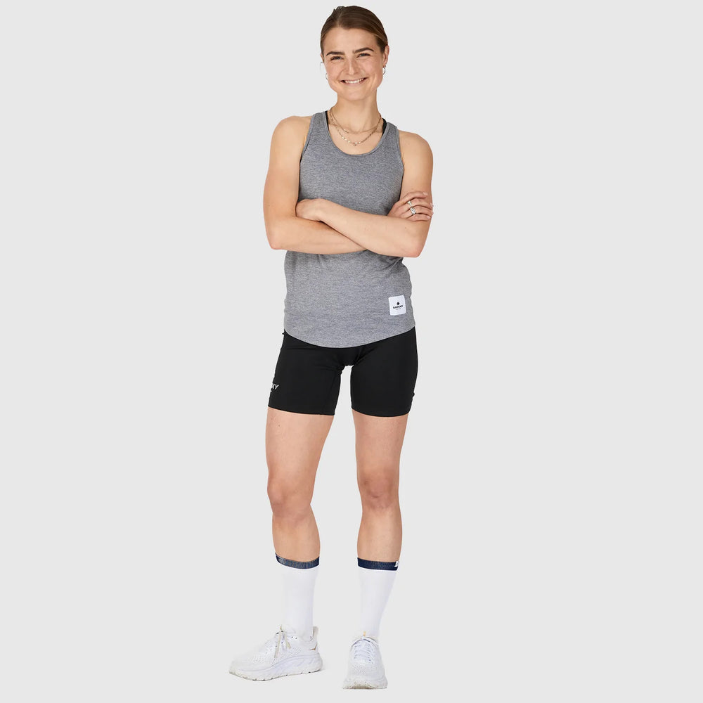 SAYSKY Women's Clean Combat Singlet Grey Melange - achilles heel