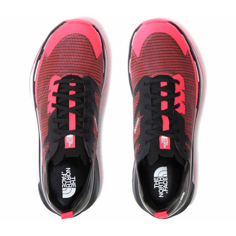 The North Face Women's Vectiv Infinite Trail Running Shoes TNF Black / Brilliant Coral - achilles heel