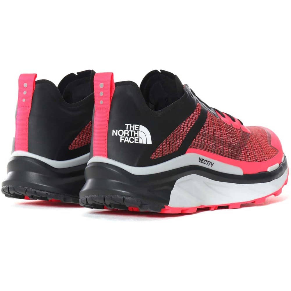 The North Face Women's Vectiv Infinite Trail Running Shoes TNF Black / Brilliant Coral - achilles heel