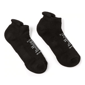 Satisfy Merino Low Socks Black - achilles heel