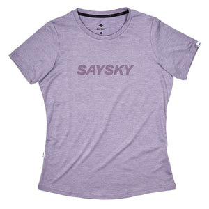 SAYSKY Women's Pace Logo Tee Purple - achilles heel