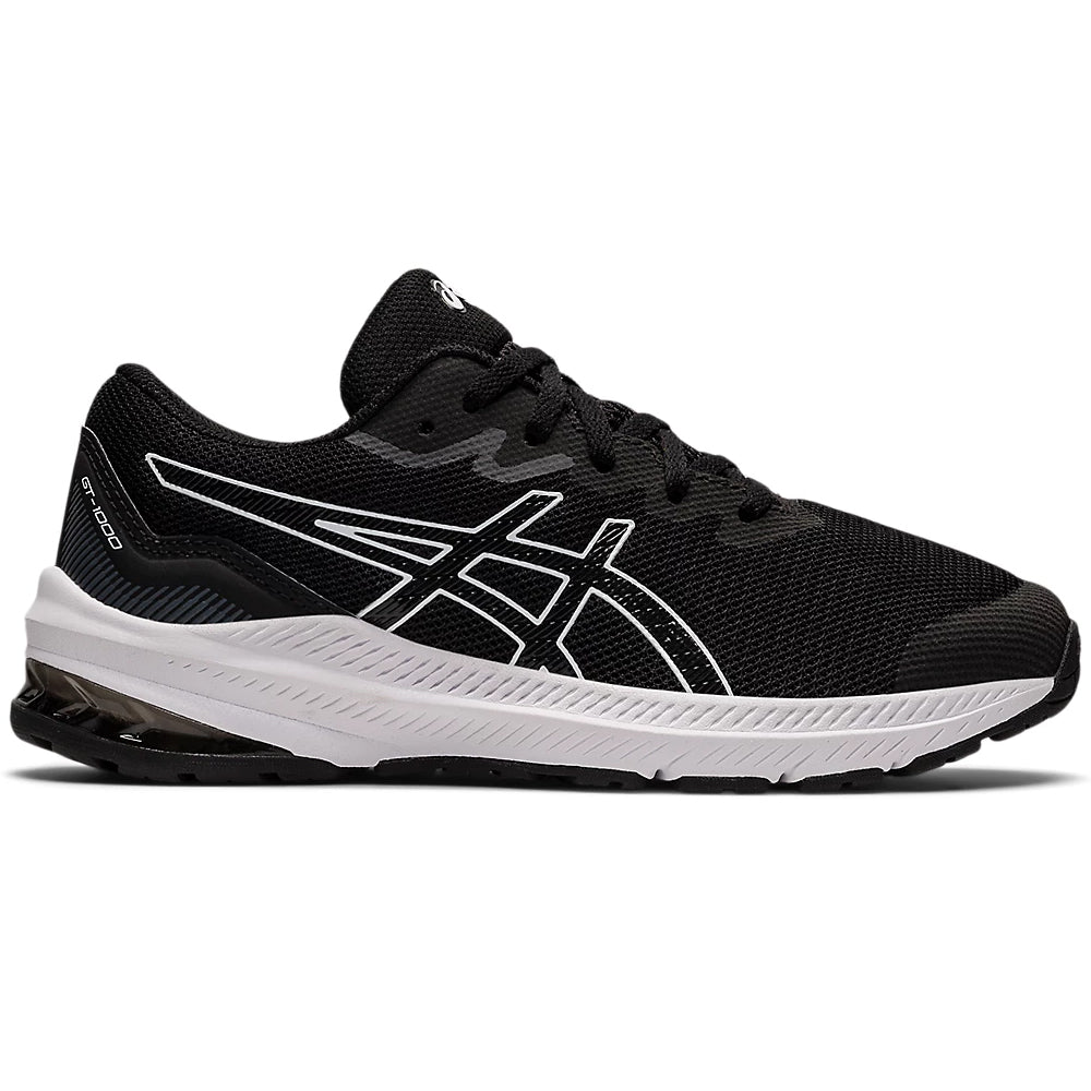 Asics Kids GT 1000 11 GS Running Shoes Black / White - achilles heel