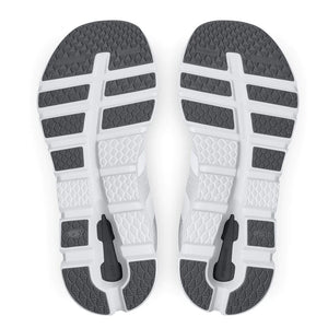 On Women's Cloudrunner Wide Fit Running Shoes White / Frost - achilles heel