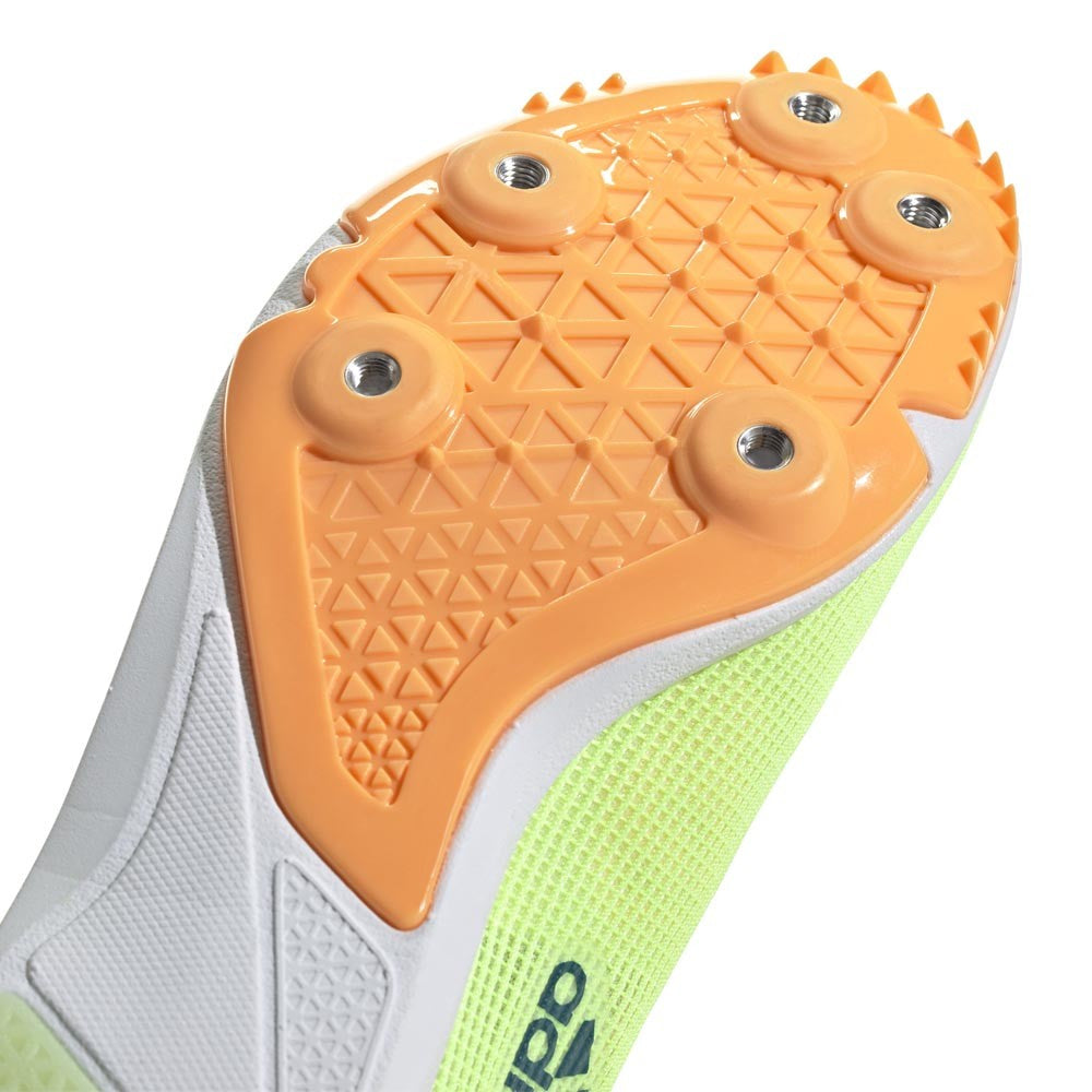 adidas Allround J Running Spikes Yellow / Green - achilles heel