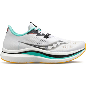 Saucony Women's Endorphin Pro 2 Running Shoes White / Vizi - achilles heel