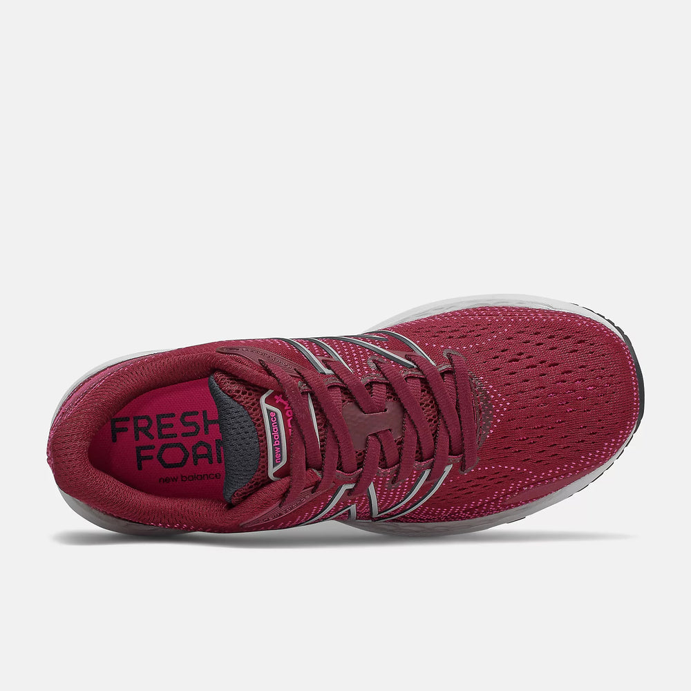New Balance Women's 860v12 Running Shoes Garnet / Pink Glo - achilles heel