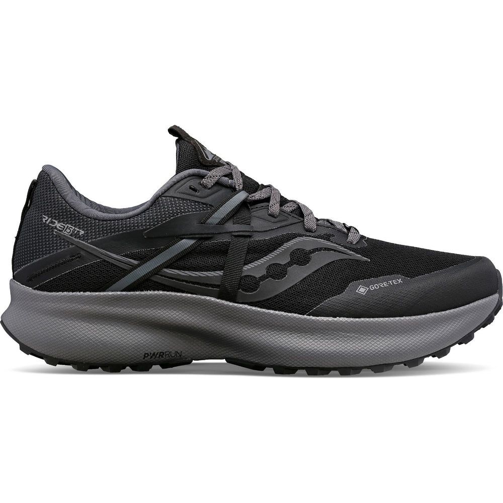 Saucony Women's Ride 15 TR GORE-TEX Trail Running Shoes Black / Charcoal - achilles heel