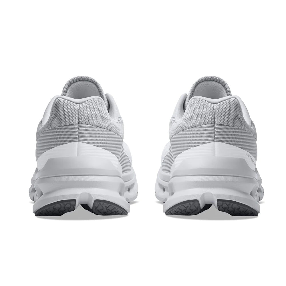 On Women's Cloudrunner Wide Fit Running Shoes White / Frost - achilles heel