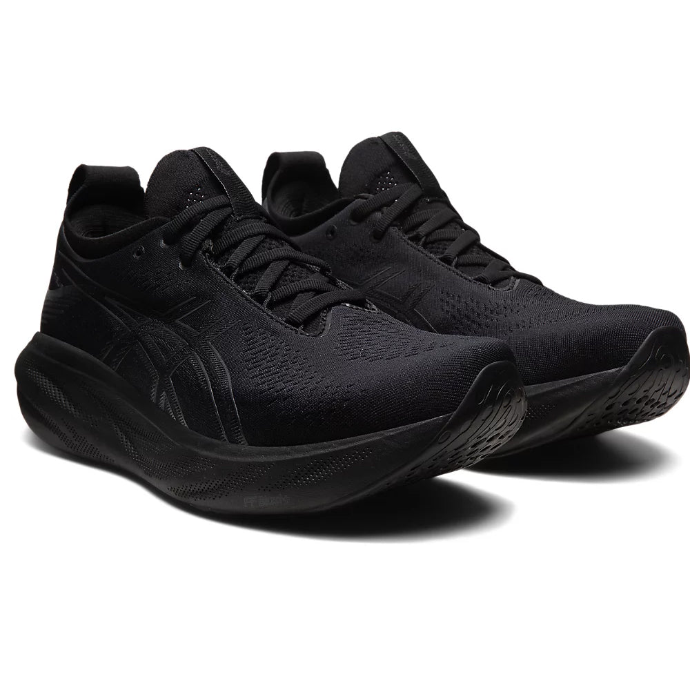 Asics Men's Gel-Nimbus 25 Running Shoes Black / Black - achilles heel