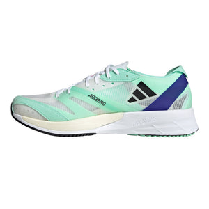 adidas Men's Adizero Adios 7 Running Shoes Cloud White / Core Black / Pulse Mint - achilles heel