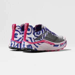 The North Face Women's Vectiv Infinite X Trail Running Shoes Lapsis Blue Elvira Print / Lavender Fog - achilles heel