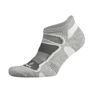 Balega Ultra Light No-Show Running Socks Grey /  White - achilles heel