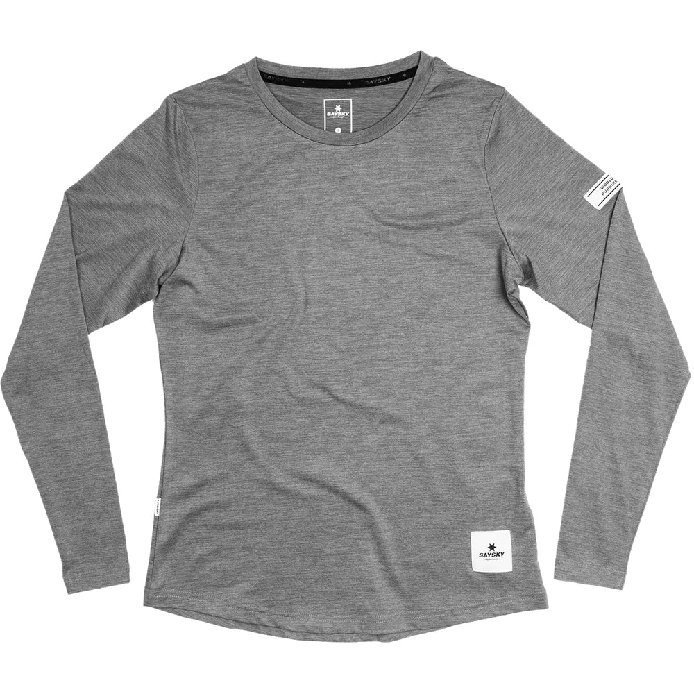 SAYSKY Women's Clean Pace Top Light Grey Melange - achilles heel