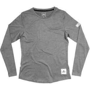 SAYSKY Women's Clean Pace Top Light Grey Melange - achilles heel