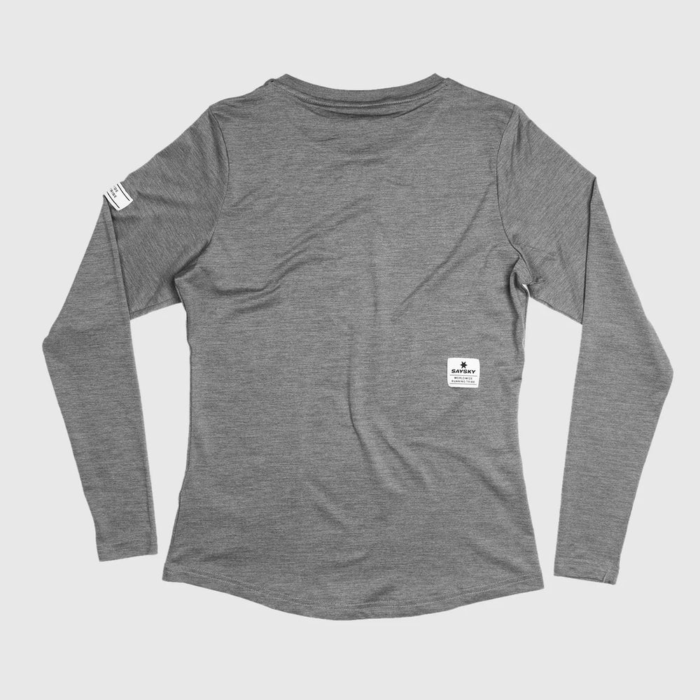 SAYSKY Women's Clean Pace Top Light Grey Melange - achilles heel