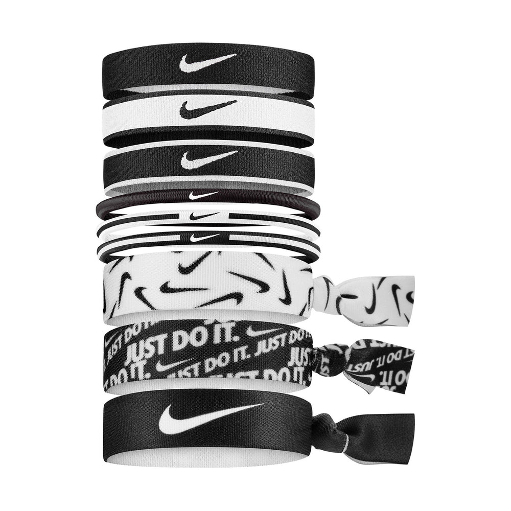 Nike Ponytail Hair Bobbles 9 Pack Black - achilles heel