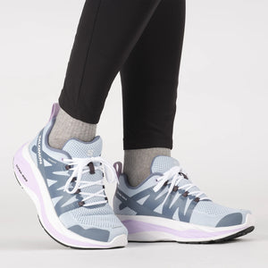 Salomon Women's Glide Max Running Shoes Angel Falls / White / Orchid Bloom - achilles heel
