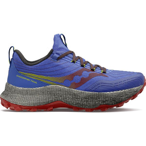 Saucony Men's Endorphin Trail Running Shoes Blue Raz / Spice - achilles heel