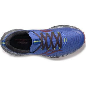 Saucony Men's Endorphin Trail Running Shoes Blue Raz / Spice - achilles heel