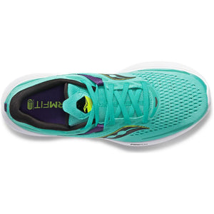 Saucony Women's Ride 15 Running Shoes Cool Mint / Acid - achilles heel