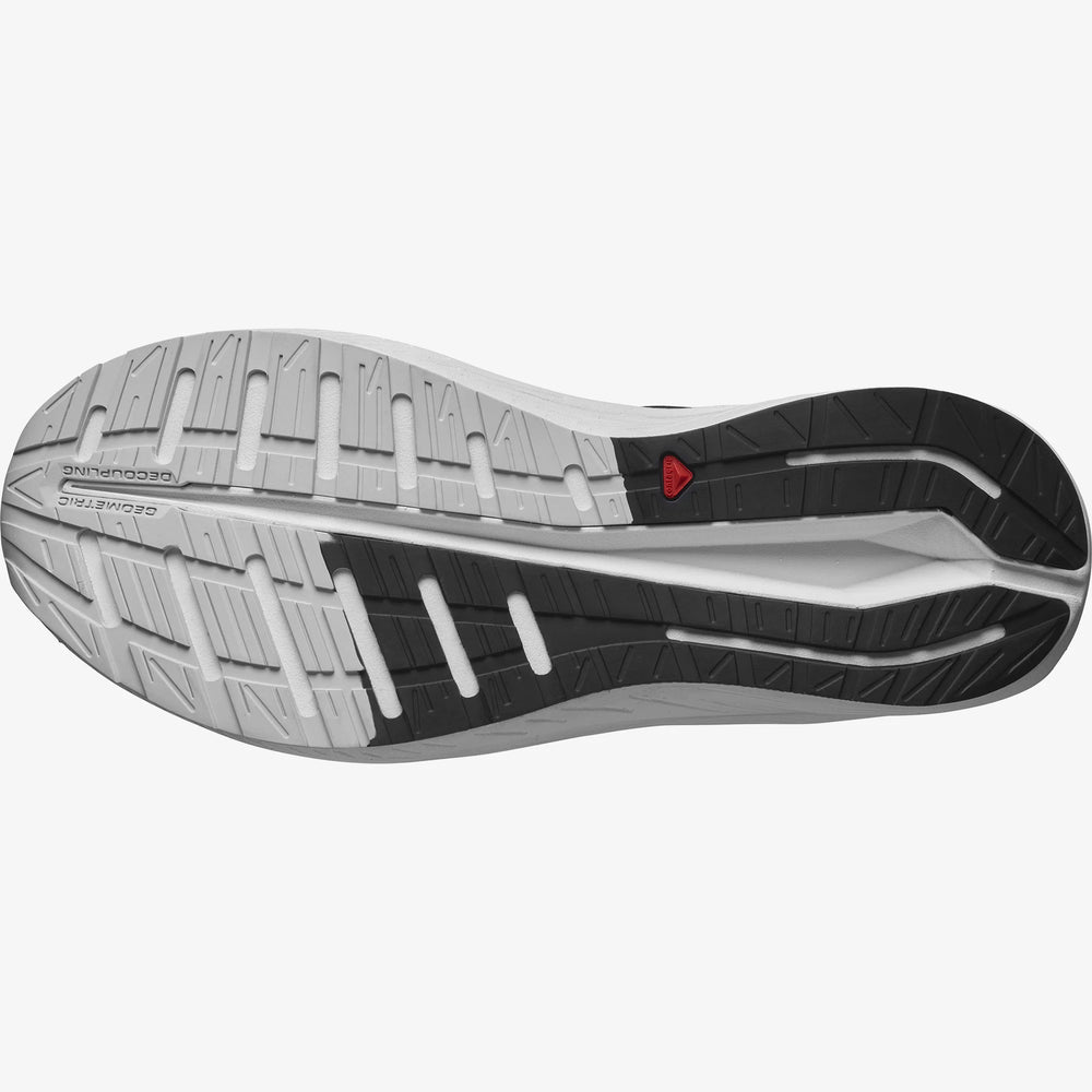 Salomon Men's Aero Blaze Running Shoes Black / White / Lunar Rock - achilles heel
