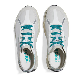 norda Women's 001 Retro Trail Running Shoes White / Forest - achilles heel