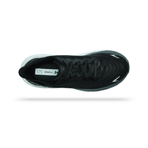 Hoka Men's Arahi 6 Wide Fit Running Shoes Black / White - achilles heel