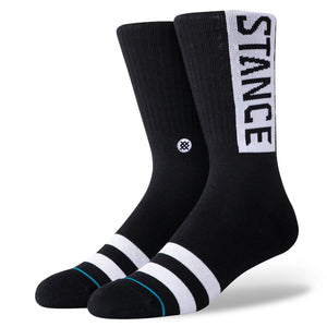 Stance OG Staple Crew Socks Black / White - achilles heel