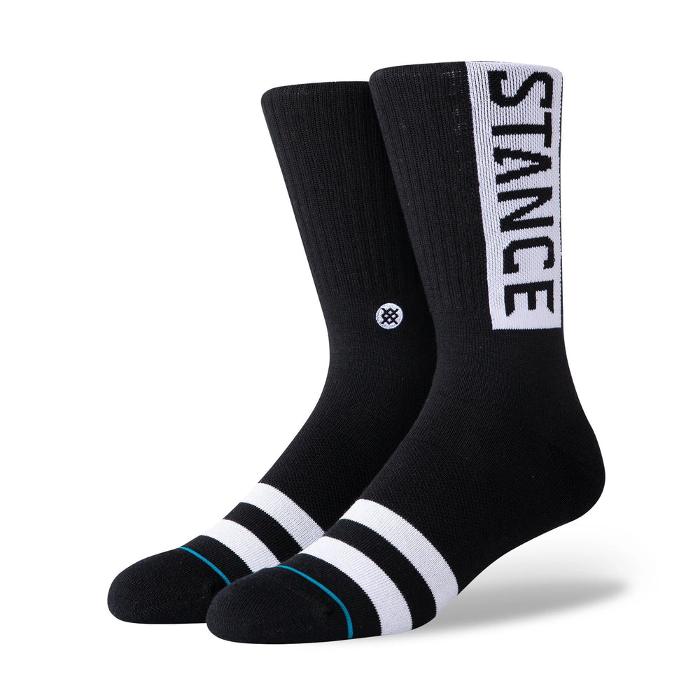 Stance OG Staple Crew Socks Black / White - achilles heel