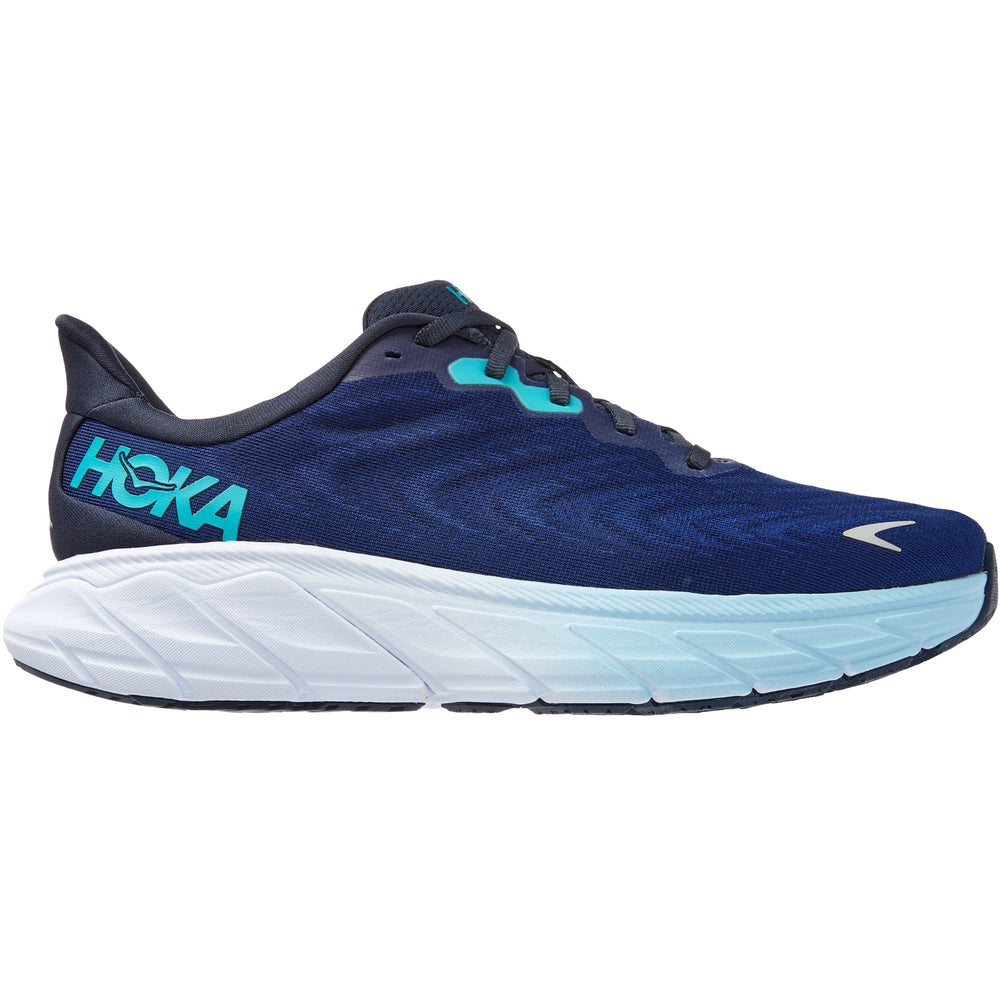 Hoka Men's Arahi 6 Running Shoes Outer Space / Bellwether Blue - achilles heel