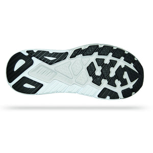 Hoka Men's Arahi 6 Wide Fit Running Shoes Black / White - achilles heel