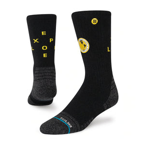 Stance National Geographic Exploration Crew Sock Black - achilles heel
