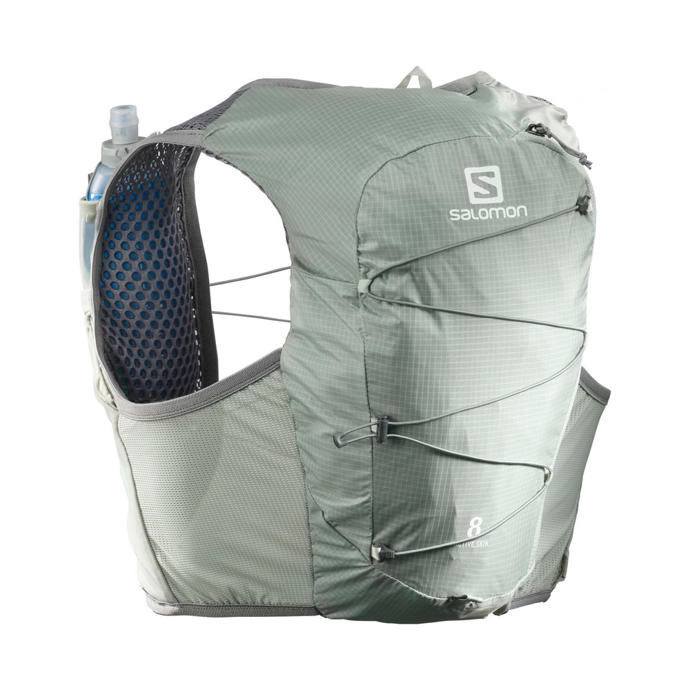 Salomon Active Skin 8 Set Running Vest Wrought Iron / Sedona Sage - achilles heel