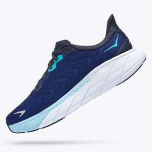 Hoka Men's Arahi 6 Running Shoes Outer Space / Bellwether Blue - achilles heel