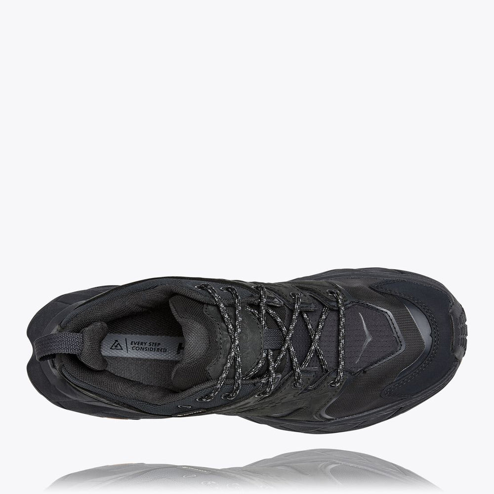 Hoka Women's Anacapa Low GORE-TEX Walking Shoes Black / Black - achilles heel