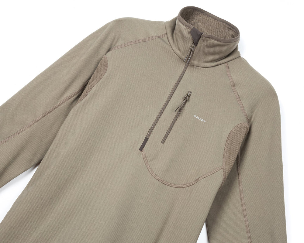 Satisfy GhostFleece Half-Zip Top Smoky Quartz - achilles heel